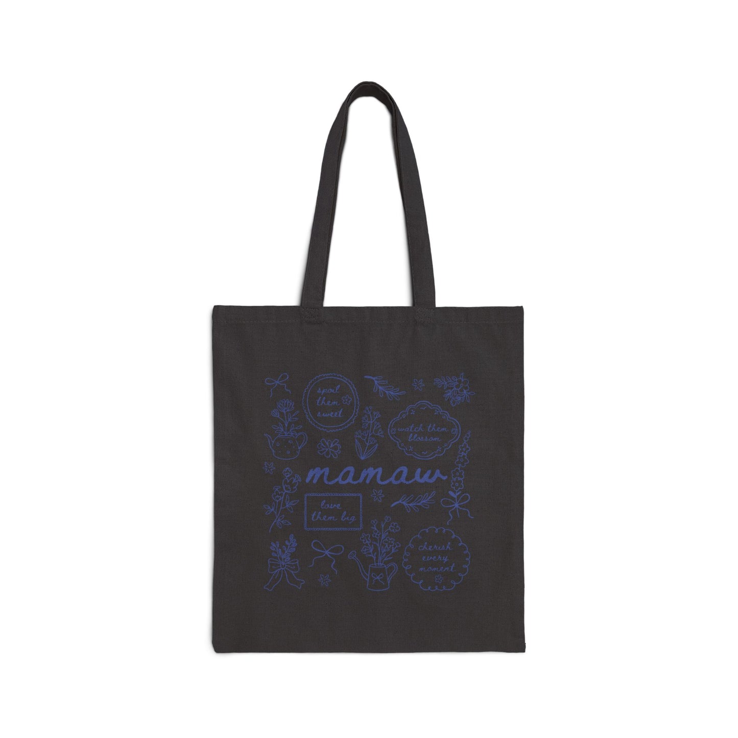Mamaw Floral Canvas Tote