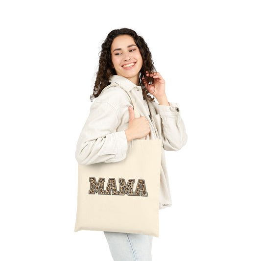Mama Leopard Print Tote Bag