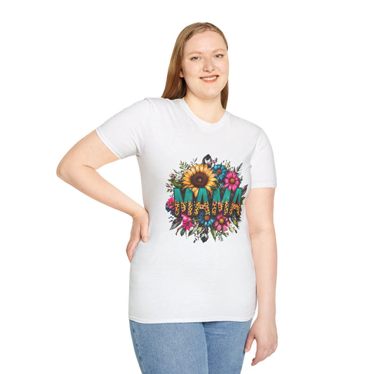 Mama Sunflower and Leopard Tee